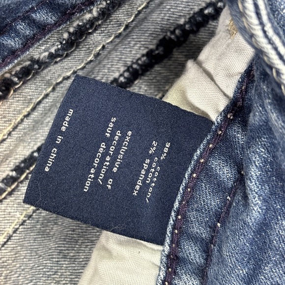 Women's Vigoss The Dublin Capri Jeans Size 7/8 Inseam 23 Distressed Denim - Picture 3 of 7